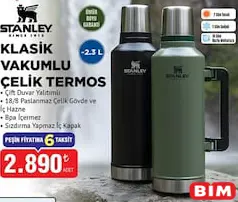 STANLEY KLASİK VAKUMLU ÇELİK TERMOS 2,3 L STANLEY KLASİK VAKUMLU ÇELİK TERMOS 2,3 L